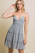 Frill V-Neck Cami Dress – V-Neck Cami Dress, Frill Cami Dress, Feminine V-Neck Dress, Casual Summer Dress, Flowy Cami Dress, Chic Cami Dress, Elegant Frill Dress