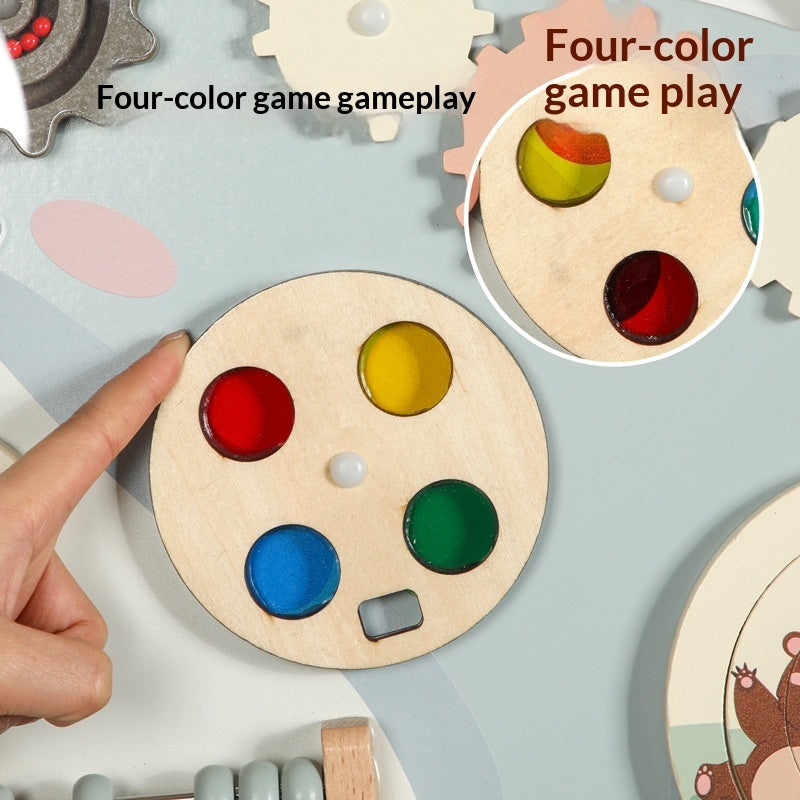 Kids Bedroom Busy Board Educational Wooden Toy