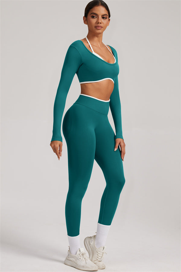 The Elevate Long Sleeve Crop top Leggings 2-Piece Set