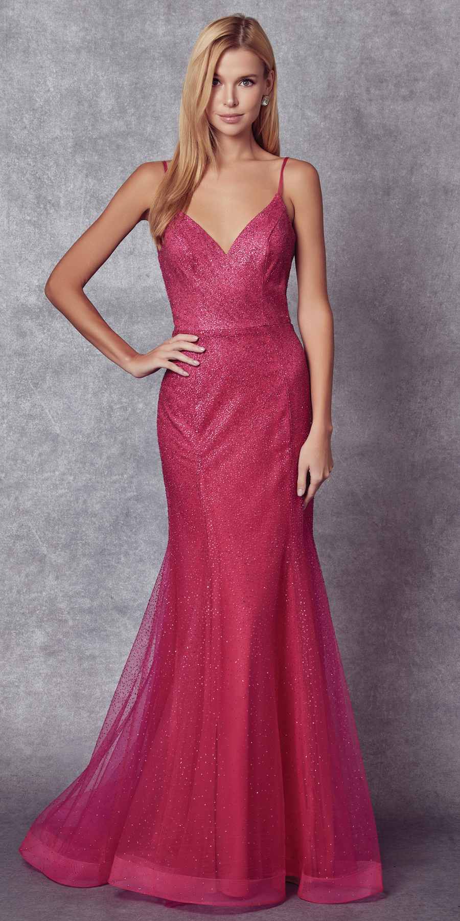 Juliet 271W Glitter Mesh Fitted Wedding Gown