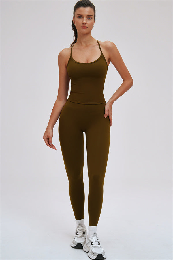 The Svelte Cross Back Tank Top Leggings 2-Piece Set