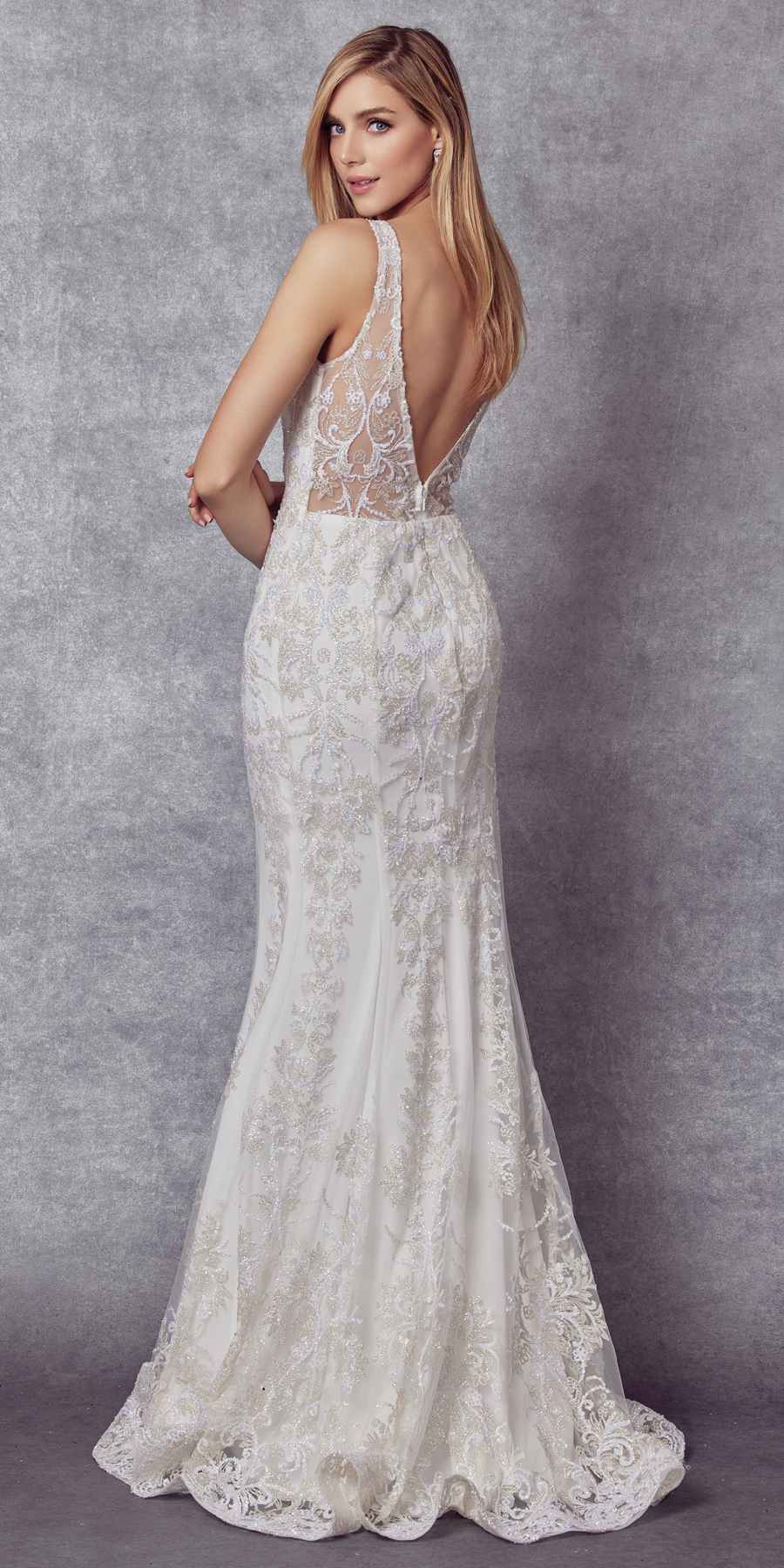 Juliet 277 Fancy Glitter Design Tulle Mermaid Dress