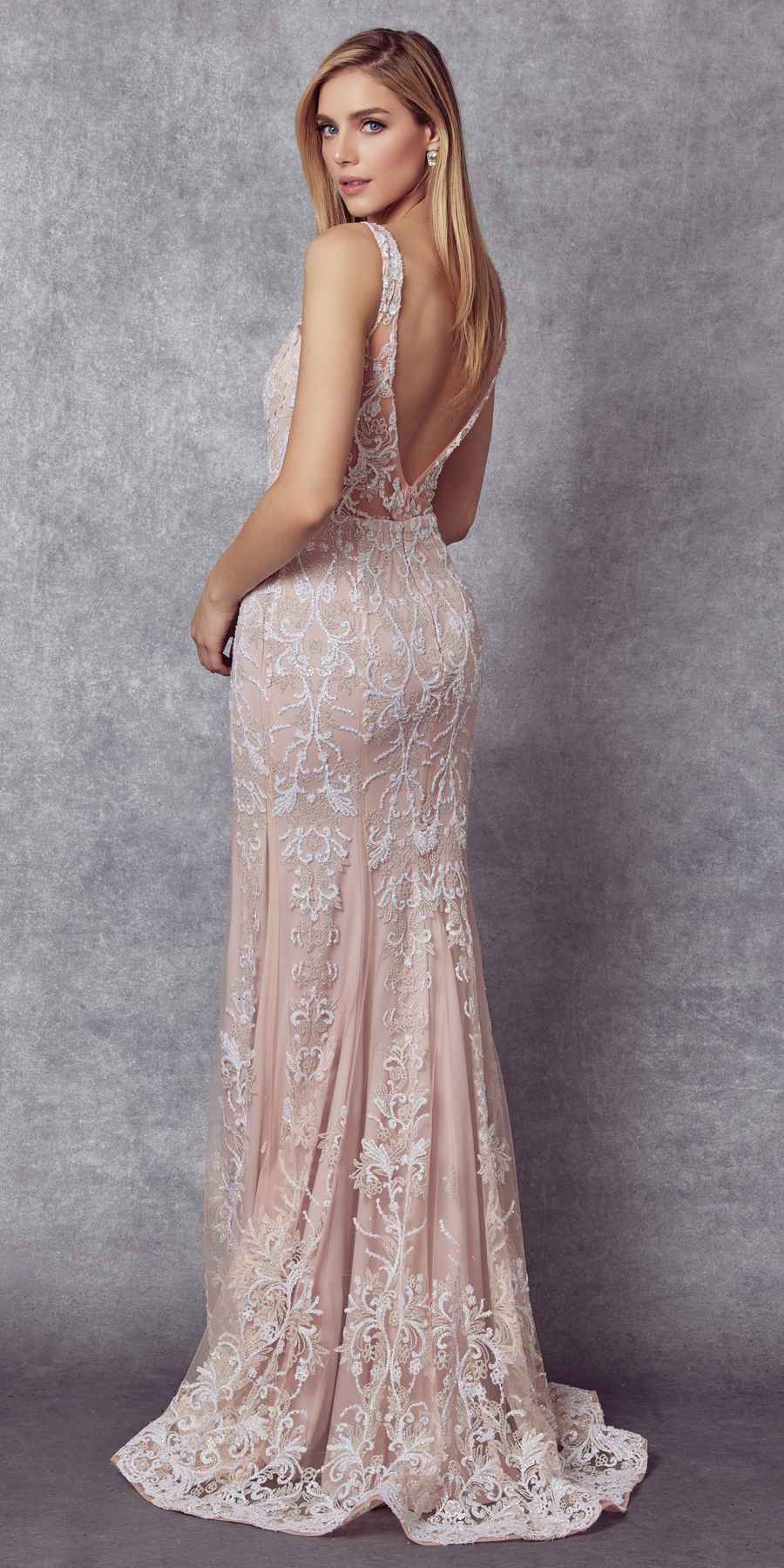 Juliet 277 Fancy Glitter Design Tulle Mermaid Dress