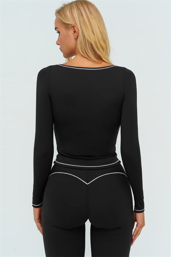 The Amara Long Sleeve T-shirt Flared Leggings 2-Piece Set