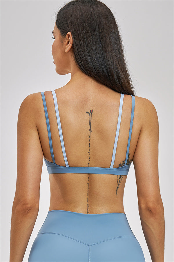 The Seraphine Layered V Sports Bra Skirt 2-Piece Set