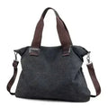 Casual Canvas Large Shoulder Bag For Young Women