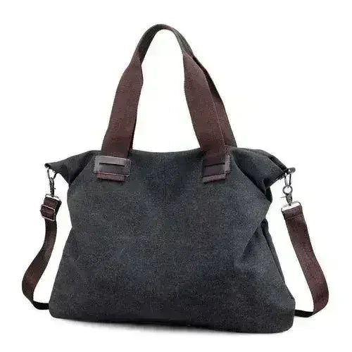 Casual Canvas Large Shoulder Bag For Young Women