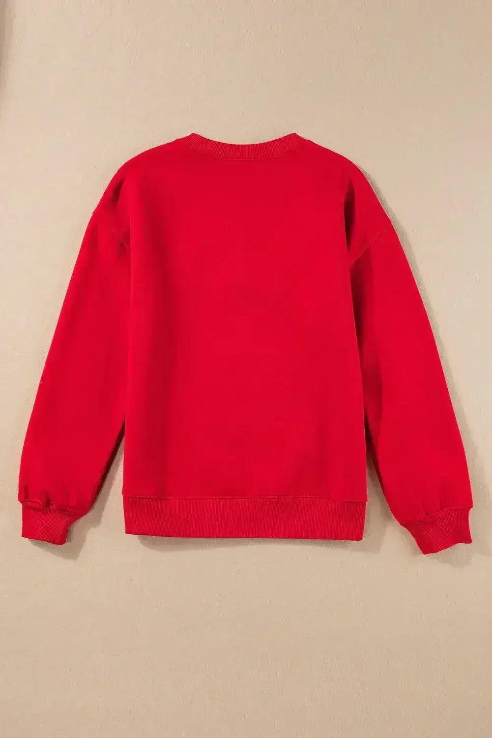 Red XOXO Heart Print Valentine Graphic Sweatshirt