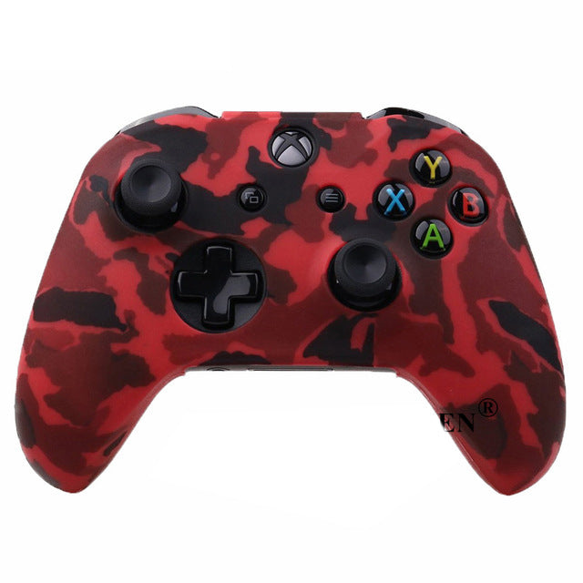 New Camouflage Silicone Gamepad Cover+2 Joystick Caps For Controller Silicone Cover Skins Protector Case Accessories For Wireless/Wired Gamepad Joystick