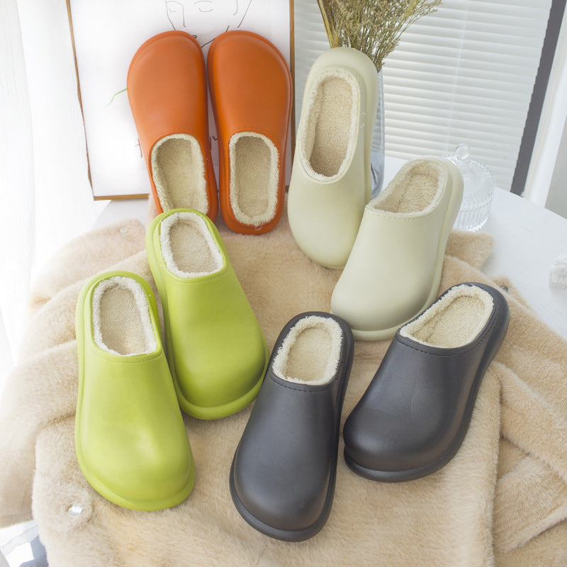 New Winter Women Slipper Soft Bottom Plush Home Shoes  Slippers Indoor Waterproof Non-Slip Memory Foam Comfy Fluffy Fur Memory Foam Boots House Shoes Thick Sole 6cm