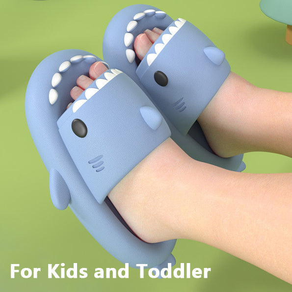 New Summer Slippers Lovely Shark Shape Slides Outdoor Women Shoes Kids Children Flip Flops Lightweight Open Toe Beach Pool Slides Sandals Shark Shower Slipper Toddler Non-Slip Summer Slippers Water Shoes