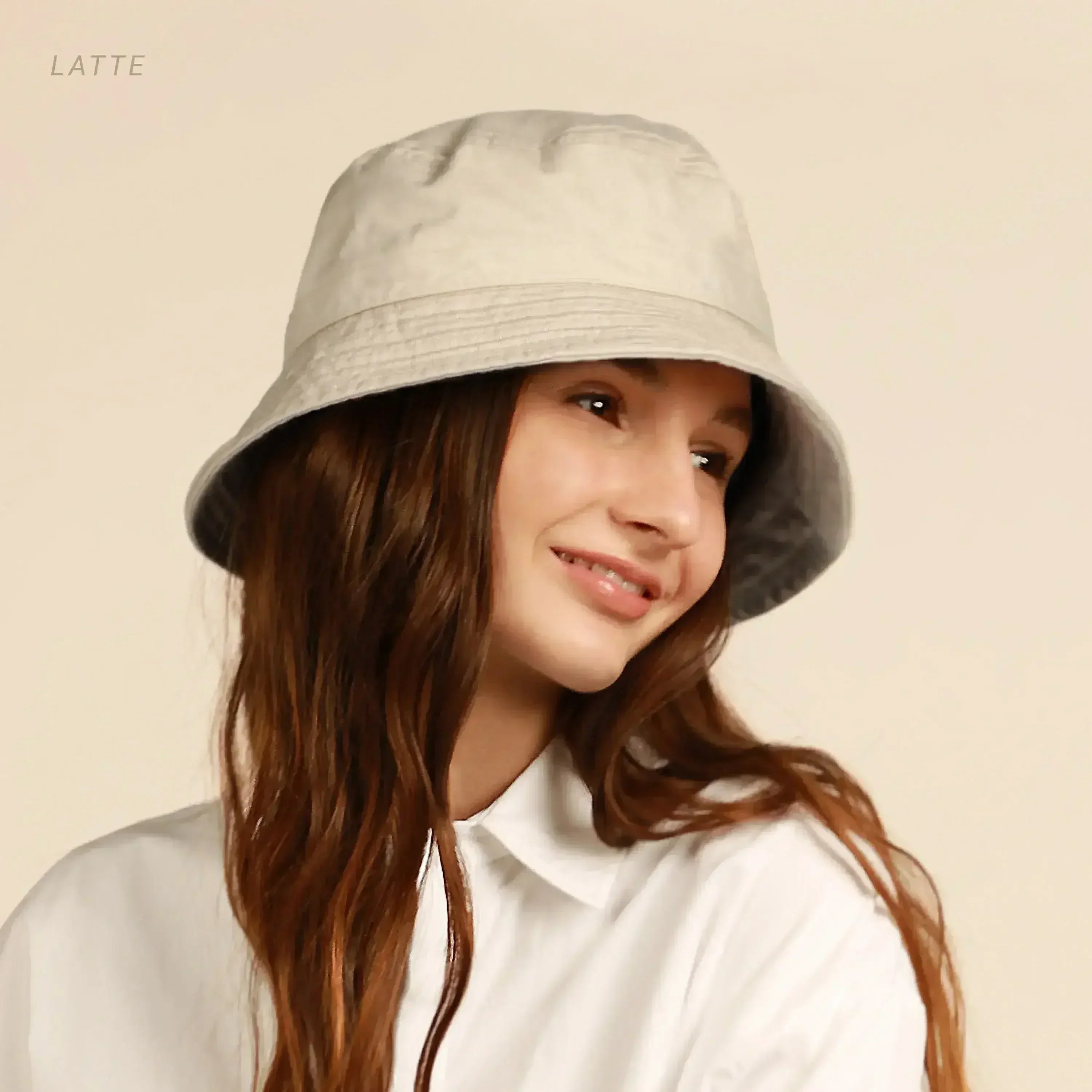 Canvas Bucket Hat - Washed Cotton Moldable Brim - UPF Sun Protection