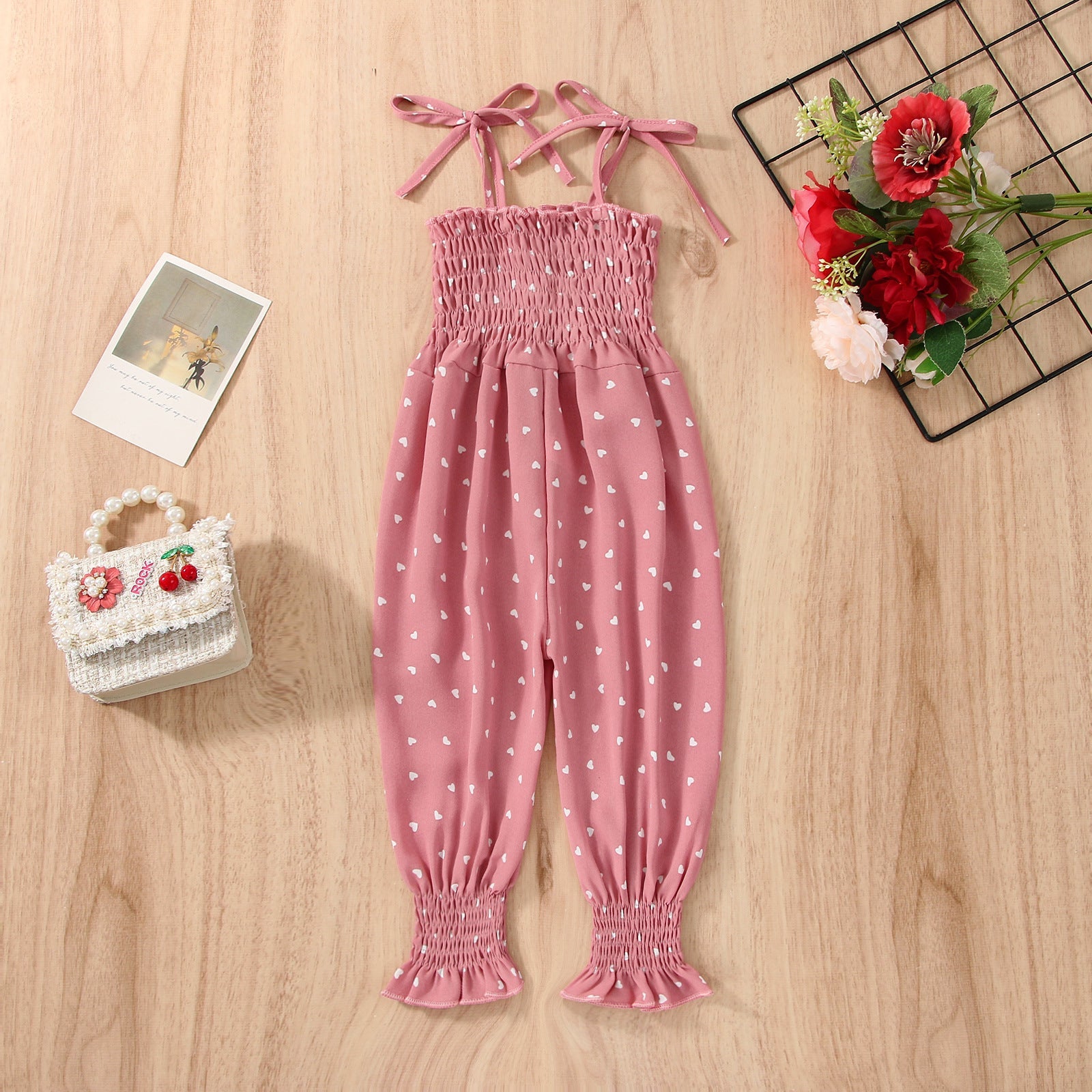 Baby Summer Clothes Sleeveless Strap Pants Solid Overalls Cotton Outfits Jumpsuits/ Romper for Girls