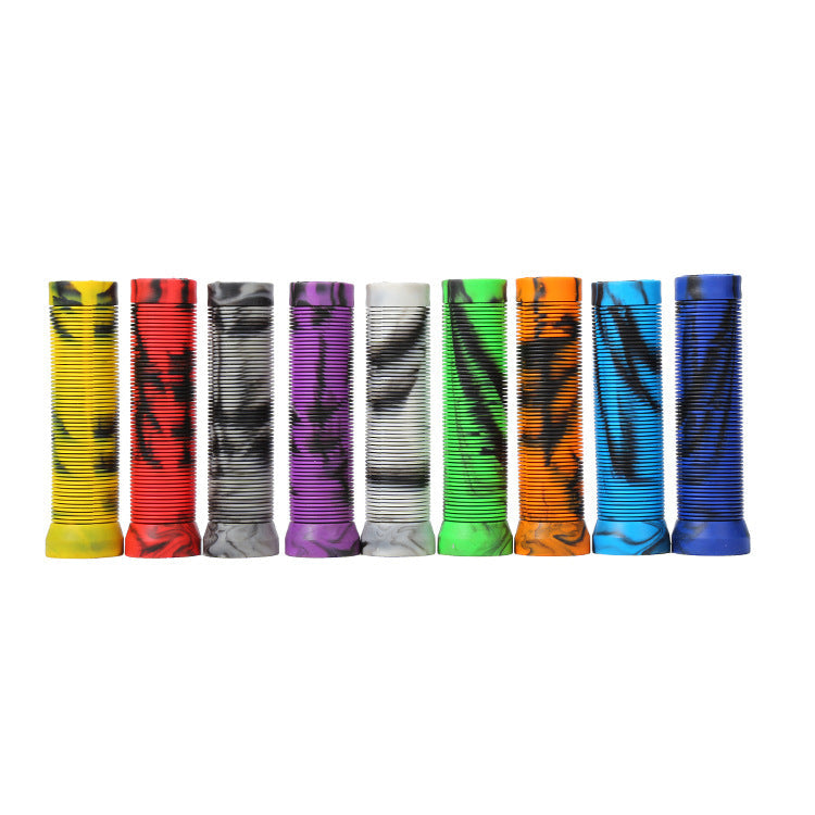 Durable Anti Slip Scooter Grips Soft Bike Handlebar Grips Anti-Slip Bicycle Grips Freestyle Cycling Grips Race Mountain Bike Handlebar Grips Single Lock-On Ring Collar Bicycle Handle Bar