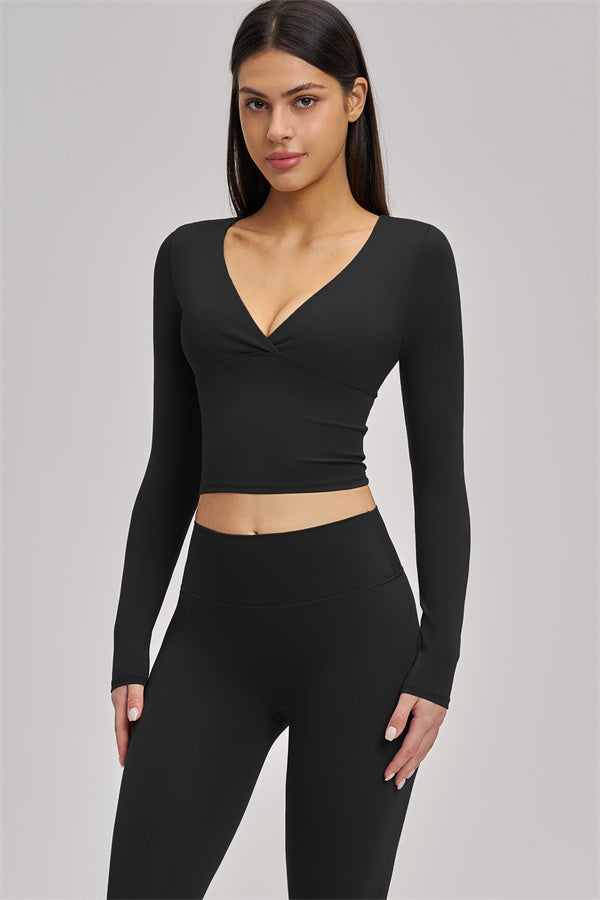 The Swoon Long Sleeve Crop top Leggings 2-Piece Set