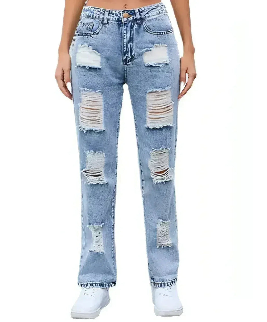 DenimDare™ – Washed Ripped Slim Jeans