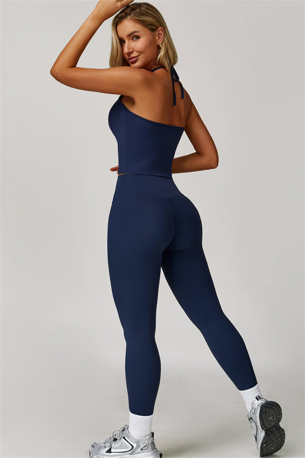 The Surge Halter Crop Top Leggings 2-Piece Set