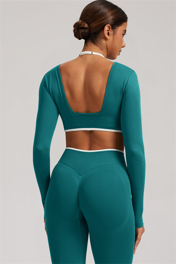The Elevate Long Sleeve Crop top Leggings 2-Piece Set