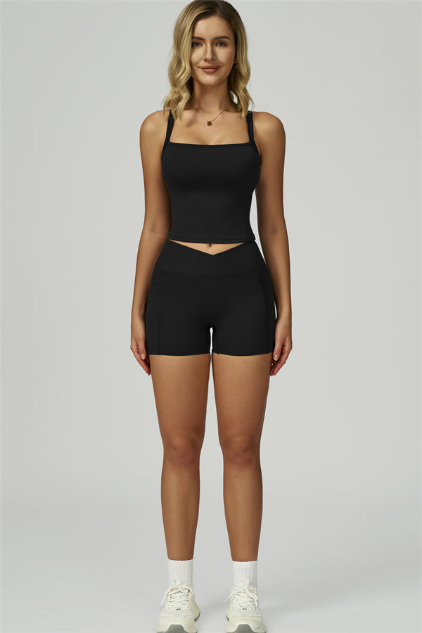 The Flourish Crop Tank Shorts 2-Piece Set