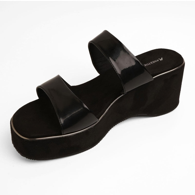 Serene - Black Wedges