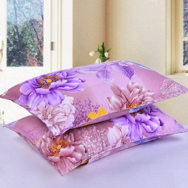 2pcs Silk Pillowcase For Hair And Skin With Hidden Zipper Print Pillow Case Adult Thick Pillow Case For Home Decor King Size Pillow Case