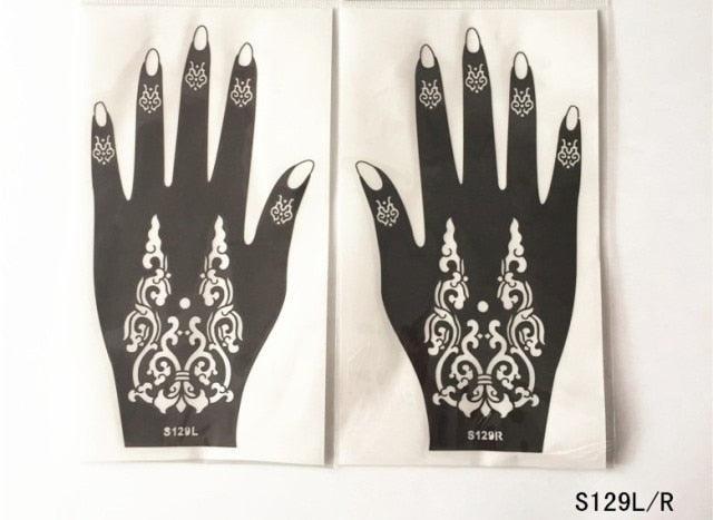 2Pcs/Set Temporary Womens Tattoo 25 Luxury Designs Body Art Waterproof Tattoo For Hands Wedding Party