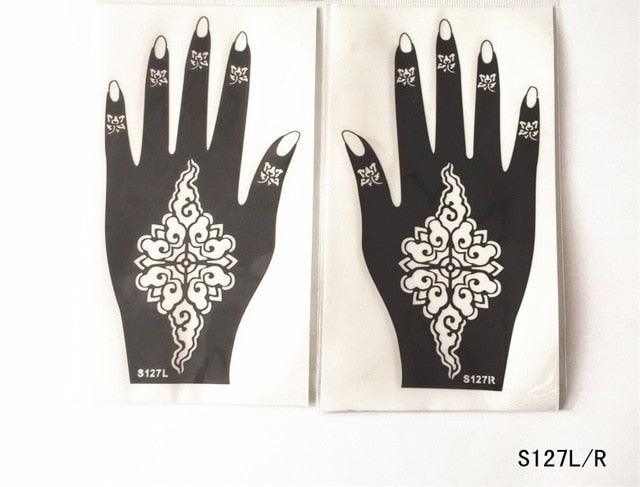 2Pcs/Set Temporary Womens Tattoo 25 Luxury Designs Body Art Waterproof Tattoo For Hands Wedding Party