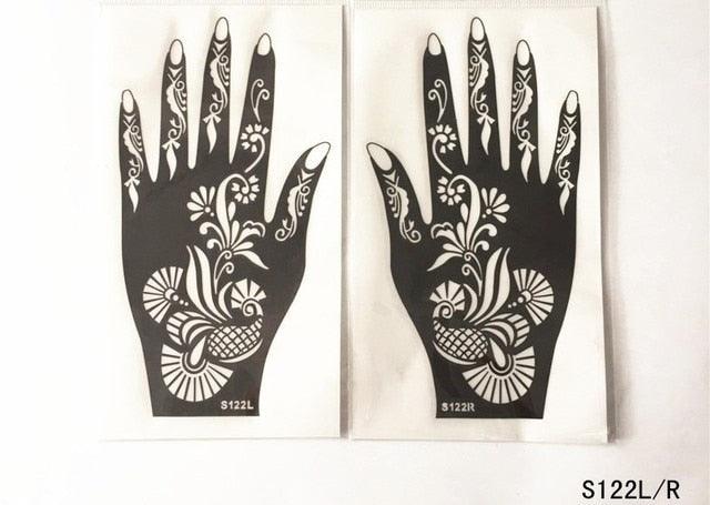 2Pcs/Set Temporary Womens Tattoo 25 Luxury Designs Body Art Waterproof Tattoo For Hands Wedding Party