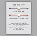 2pcs/set Together Forever Love Infinity 8 Charm Bracelet Red String Couple Bracelets Wish Jewelry Long Distance Matching Bracelets For Best Friend Mother Daughter 17-30cm