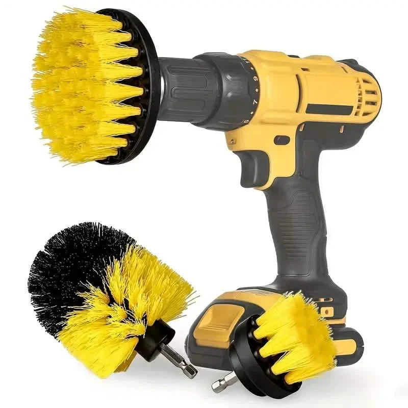 3-Piece Set: Power Scrubber Wash Cleaning Brushes Tool Kit