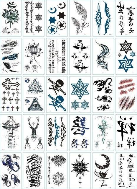 30 Pieces/set Small Luxury Temporary Tattoo Sticker Colorful Drawing Flower Cute Body Tatoo For Kids Adults