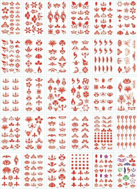 30 Pieces/set Small Luxury Temporary Tattoo Sticker Colorful Drawing Flower Cute Body Tatoo For Kids Adults