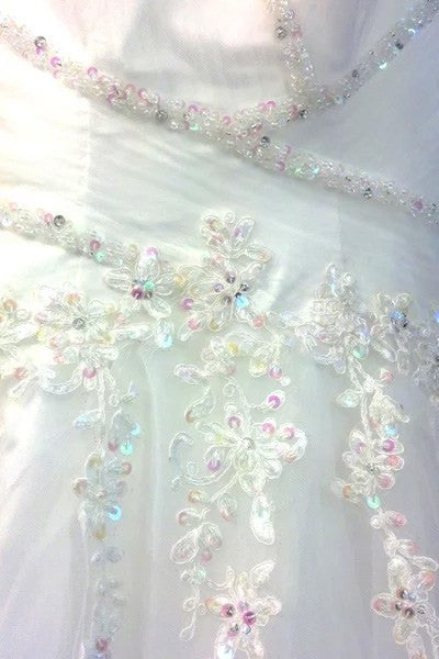 CLEARANCE - Juliet 301 Poofy Quinceanera Tulle Dress A-Line Strapless Beading