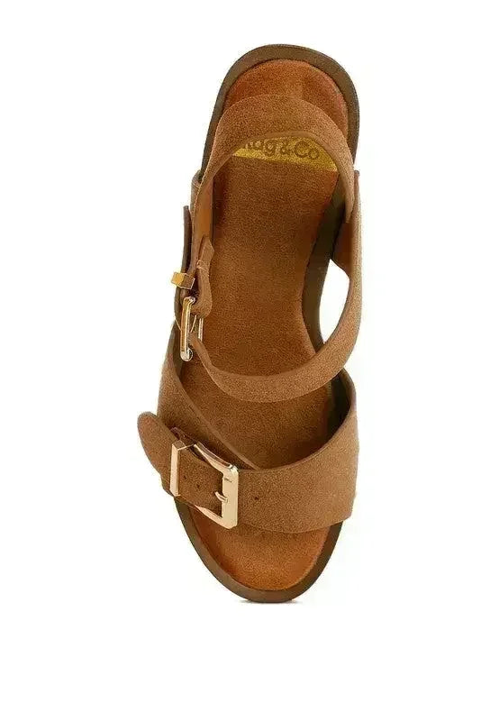Lhasa Real Suede Leather Clog Sandals