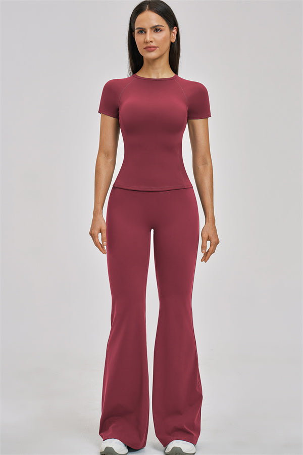 The Zenith T-shirt Flared Leggings 2-Piece Set