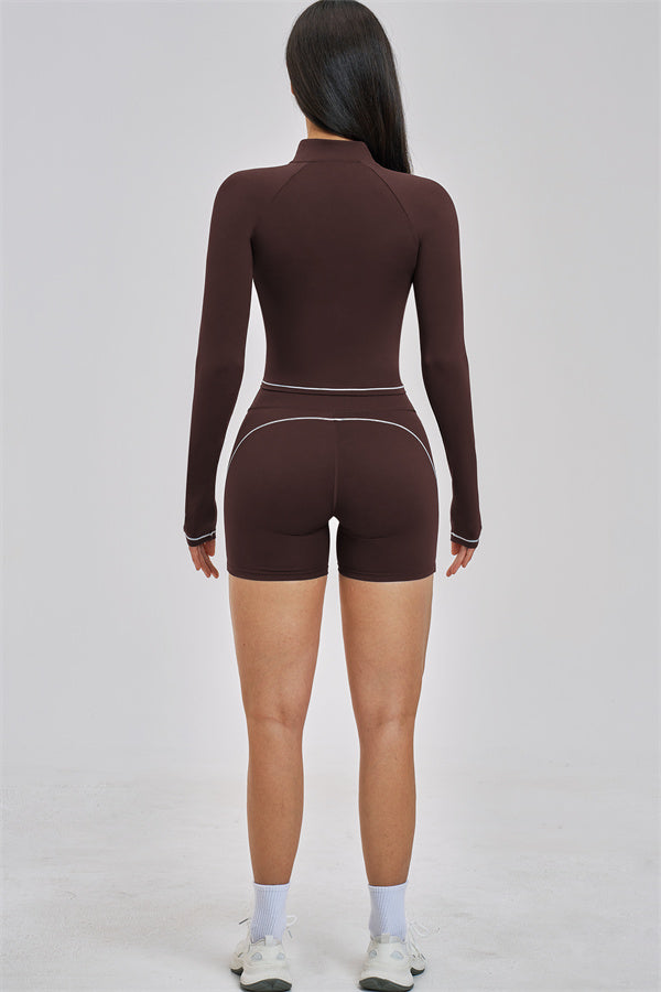 The Unbound Jacket Crop Top Shorts 3-Piece Set
