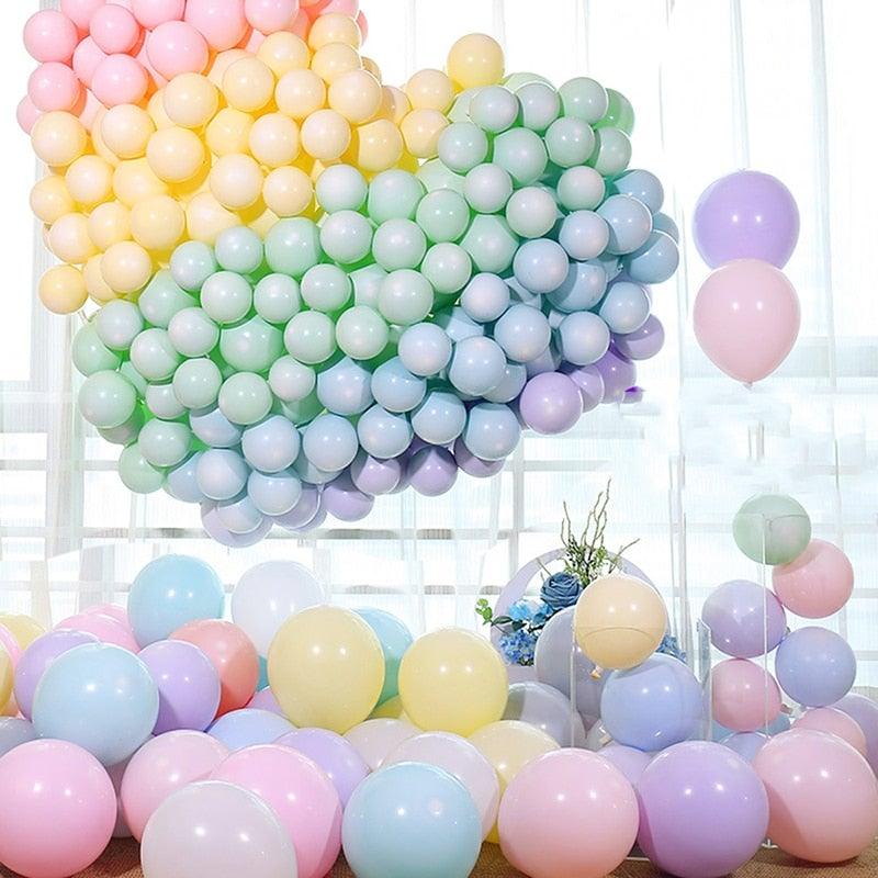 30PCS 10 inch Assorted Candy Colored Rainbow Arch Latex Balloons  For Wedding Birthday Party Decor Baby Shower Decor Gender Reveal