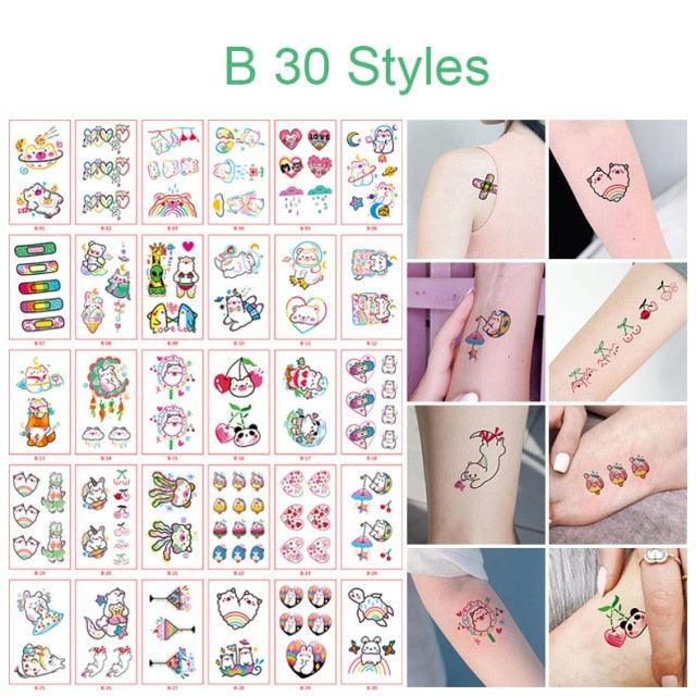 30pcs Temporales Sexy Fake Tattoo For Hands Arm Body Waterproof Luxury Different Small Colorful Stylish Womens Kids Tattoos