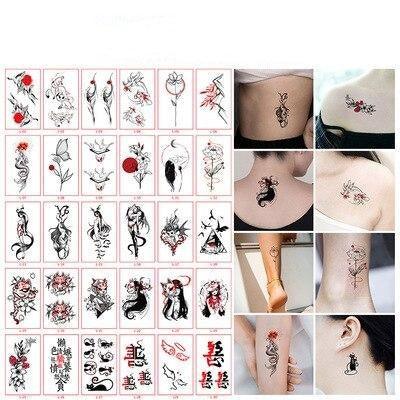 30pcs Temporales Sexy Fake Tattoo For Hands Arm Body Waterproof Luxury Different Small Colorful Stylish Womens Kids Tattoos