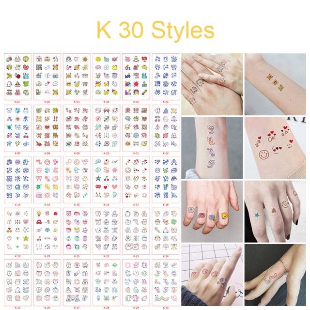 30pcs Temporales Sexy Fake Tattoo For Hands Arm Body Waterproof Luxury Different Small Colorful Stylish Womens Kids Tattoos