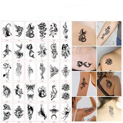 30pcs Temporales Sexy Fake Tattoo For Hands Arm Body Waterproof Luxury Different Small Colorful Stylish Womens Kids Tattoos