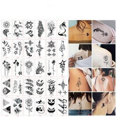 30pcs Temporales Sexy Fake Tattoo For Hands Arm Body Waterproof Luxury Different Small Colorful Stylish Womens Kids Tattoos