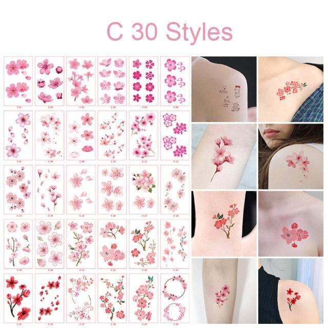30pcs Temporales Sexy Fake Tattoo For Hands Arm Body Waterproof Luxury Different Small Colorful Stylish Womens Kids Tattoos