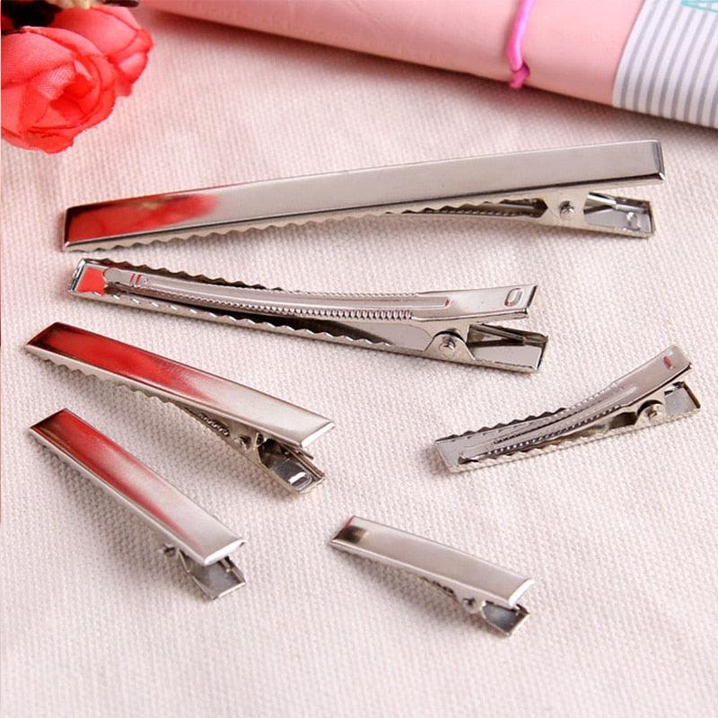 30PCS/Lot High Quality Hair Clips Iron Hairpins 3.2-5.5cm Basic Barrettes Cool Girls Silver-Color Ornament Women Gorgeous Hair Accessories For Women