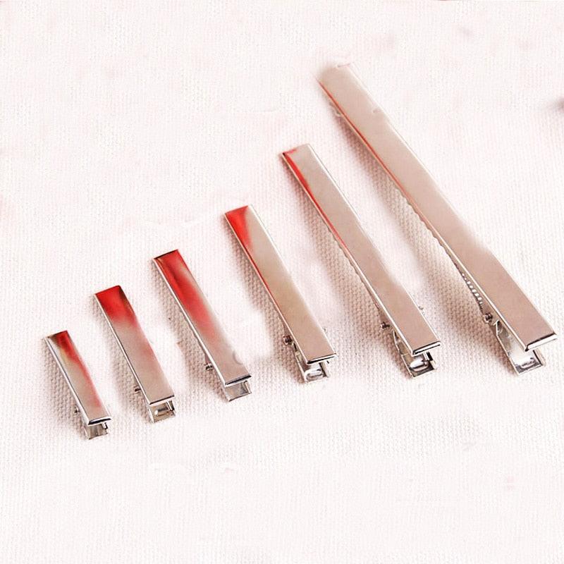 30PCS/Lot High Quality Hair Clips Iron Hairpins 3.2-5.5cm Basic Barrettes Cool Girls Silver-Color Ornament Women Gorgeous Hair Accessories For Women