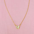 Golden Shell Butterfly Necklace