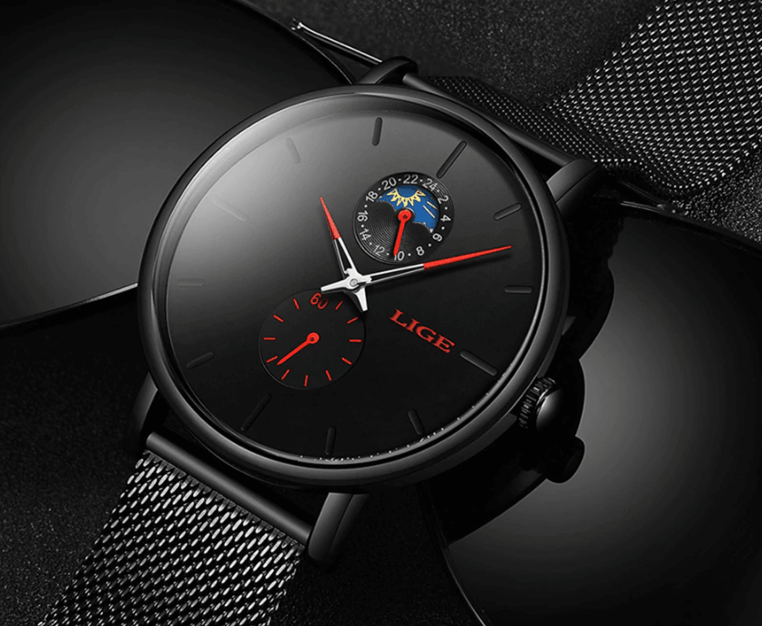 Women's Elegant Waterproof Watch With Chronometers And Braided Stainless Steel Bracelet Excellent Design Perfect Gift