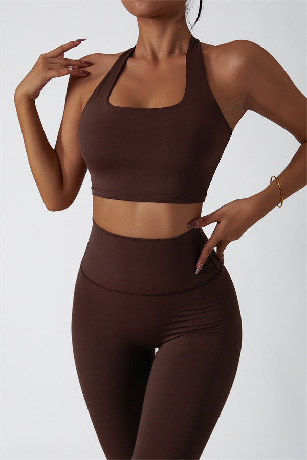 The Seraphine Halter Crop Top Leggings 2-Piece Set