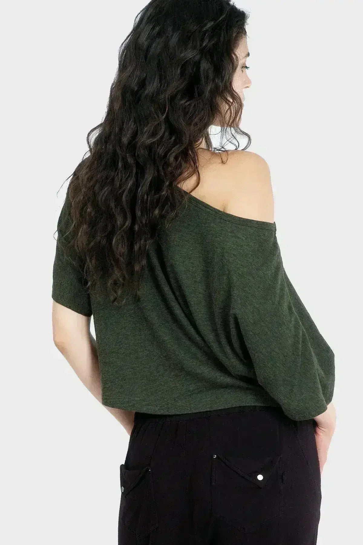 Lumi Organic Crop Top - Bamboo-Cotton Bateau Neck | Femstylo