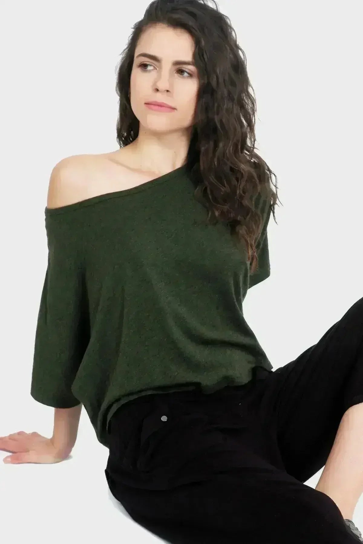 Lumi Organic Crop Top - Bamboo-Cotton Bateau Neck | Femstylo
